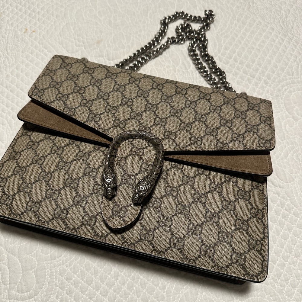 Gucci Dyonisus Medium Beige and Brown Shoulder Bag